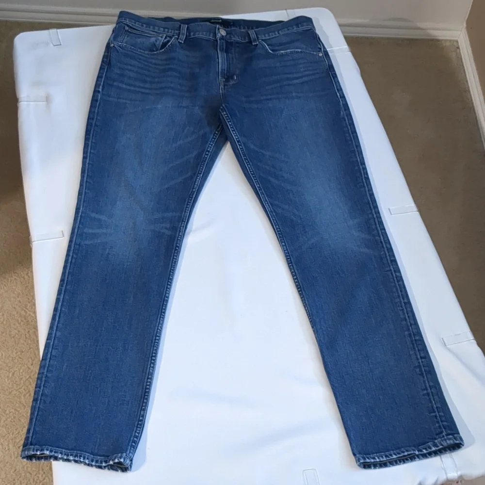 Hudson Blake Slim Straight Medium Wash Stretch Jean Sz 36